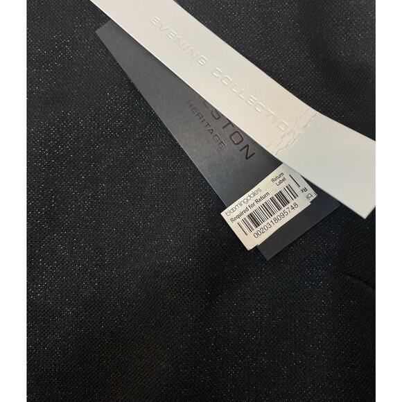 Halston Heritage Dress Womens S Black Ruffle Hem Mini Cocktail Party Minimalist - Picture 9 of 12